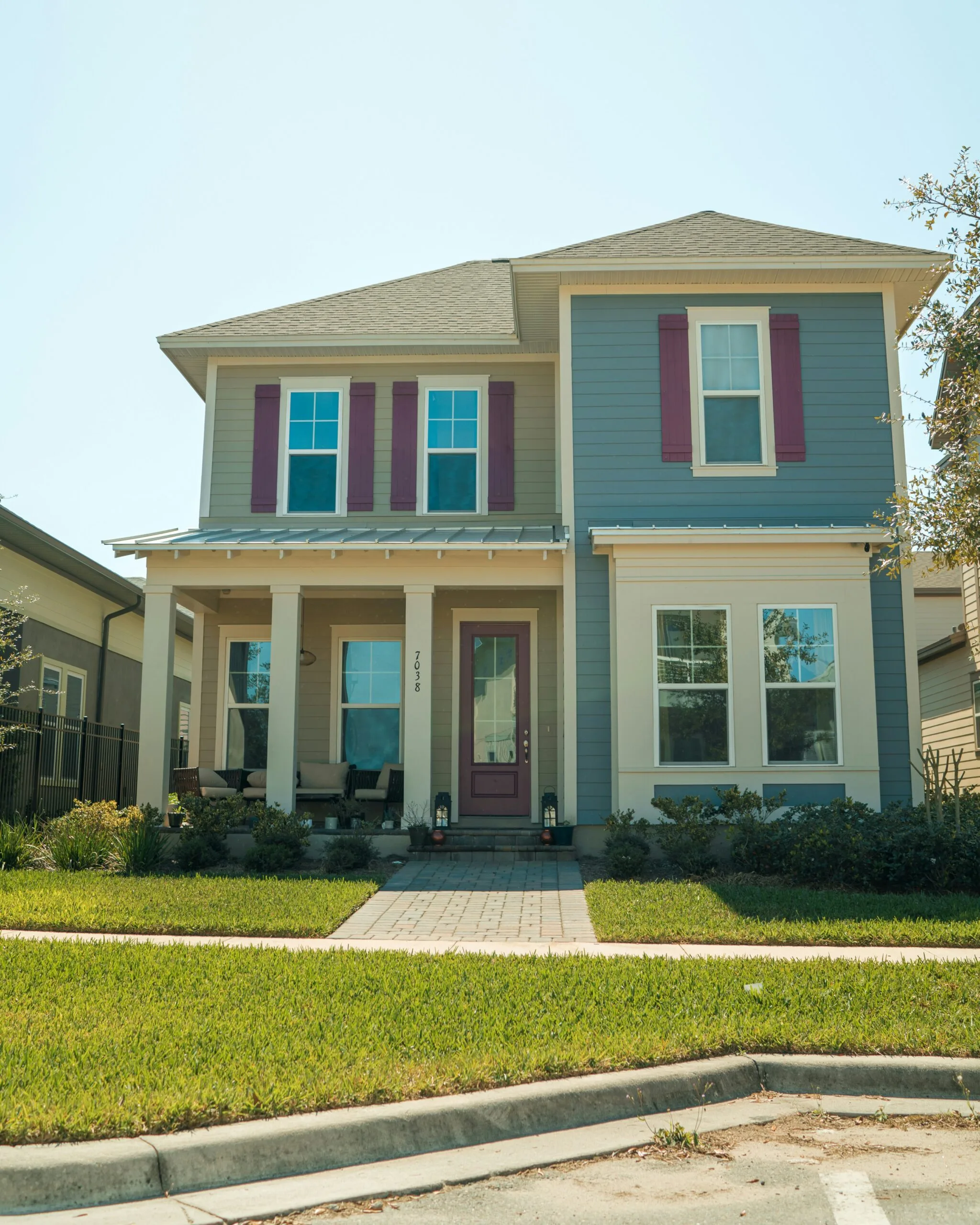 Home 25 Home exterior with blue shutters