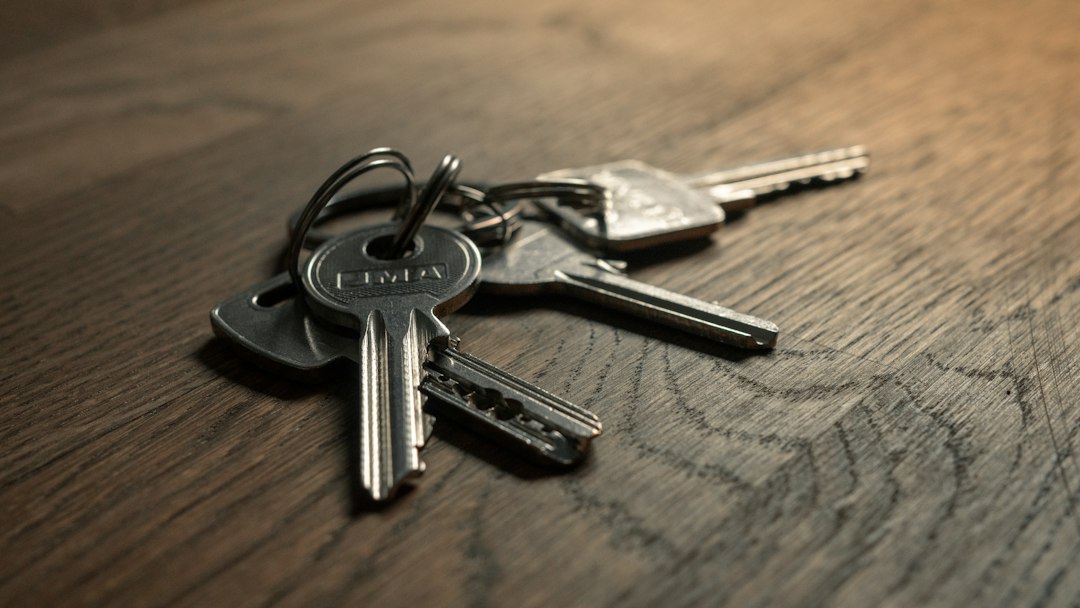 House keys resting on a table