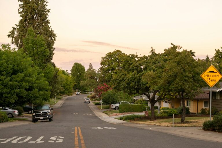 Residential street of houses in Sacramento, California, representative of a home with equity in a California Chapter 7 bankruptcy