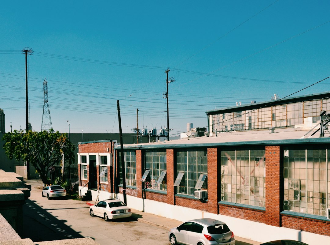 Industrial warehouse buildings representative of Vernon, CA's zoning